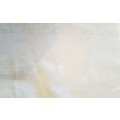 Vintage Damask tablecloth white on cream/light yellow