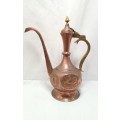 Vintage handmade display Copper kettle