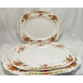 Three Alfred Meakin `Avalon` platters in excellent condition