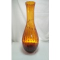 Magnificent large vintage Amber glass vase