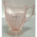 Vintage milk jug in lovely peachy pink glass