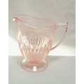 Vintage milk jug in lovely peachy pink glass