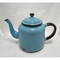 Vintage enamel kettle for display only