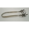 Vintage EPNS birdclaw Ice tong