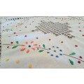 Lovely vintage hand embroidered table cloth