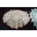 Two Vintage doilies with glass beads