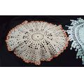 Two Vintage doilies with glass beads