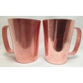 Two beautiful vintage Rhodesian copper mugs by Richard Mead