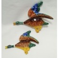 Two Vintage flying mallard ducks - no maker`s mark