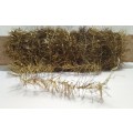 Very fine Vintage Christmas tinsel - old gold 9m