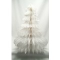 Large paper fold up Christmas tree - White
