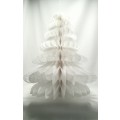 Large paper fold up Christmas tree - White