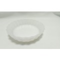 Small vintage Arcopal milk glass pie plate