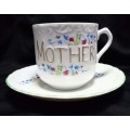 Vintage `Father` & `Mother` teacups