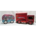 Collectable Arnott`s truck and caravan tin