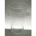 Four Vintage small etched glasses