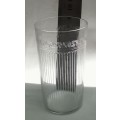 Four Vintage small etched glasses