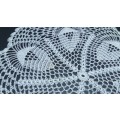 Losely crocheted vintage doily - white