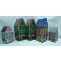Collection of little house tins
