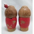 Two Vintage Japanese made kokesji dolls