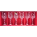 Stunning Vintage Crystal d arques Sherry glasses in original box
