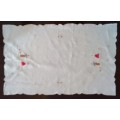 Beautiful embroidered tray cloth - 56cms across