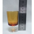 Set of 6 French J.G. Durand Arcoroc Amber sherry/shot Glasses