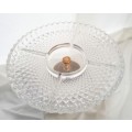 Heavy vintage glass footed dish