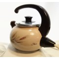 Cute vintage electric enamel whistling kettle