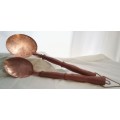 Two Vintage copper handmade spoons