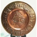 Beautiful vintage copper relief wall plate