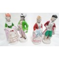 Two pairs vintage Occupied Japan Colonial Man & Woman Figurines