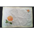 Two Vintage hand stitched tray cloths/place mats