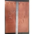 Vintage leather wall hanging