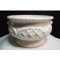 Vintage `Rubens originals` embossed white ceramic vase