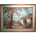 Lovely vintage print of Nils Severin Andersen - Title: Thatched Shed