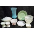 Lot of vintage milk glass items