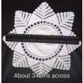 Beautiful Crocheted doily - about 34cms across