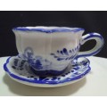Gorgeous vintage Delft cup and saucer