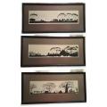 Silhouette Art - Three vintage prints (?) - Africana scenes