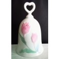 Vintage Porcelain Pink Flowers Bell - Japan