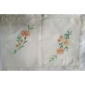 Gorgeous perfect vintage hand embroidered tray cloth