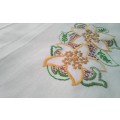 Gorgeous perfect vintage hand embroidered tray cloth