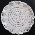 Beautiful vintage crocheted white doily