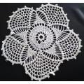 Lovely crocheted white doily