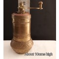 Vintage Turkish Brass Grinder for Coffee Pepper or Spices
