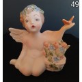 Beautiful hand painted porcelain Angel with butterfly