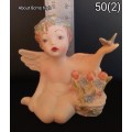 Beautiful hand painted porcelain Angel with butterfly