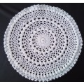 Stunning white crocheted doily - about 25cms across