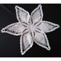 Lovely white crocheted doily - about 32cms across